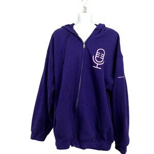 Gildan Unisex eBay For Business Podcast Purple Hoodie Zip Up Jacket Size XL